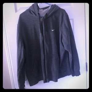 Gray Nike hoodie with zipper